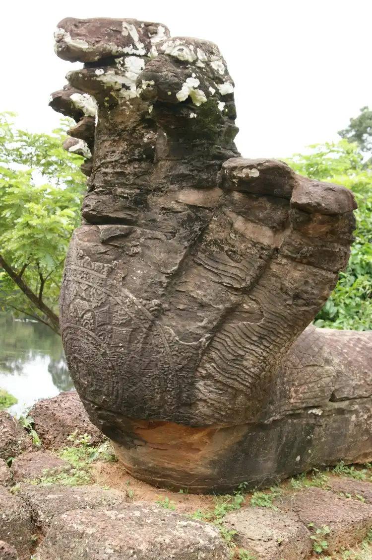 Naga statue in Bakong Temple